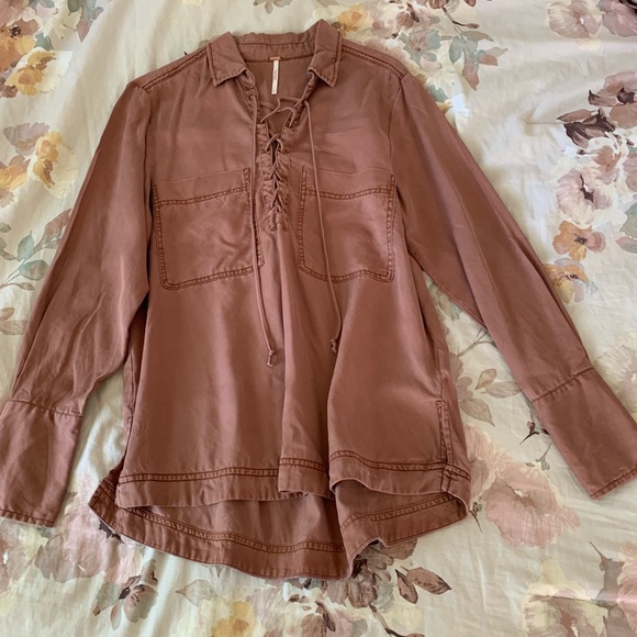 MOVED〰️ FP Rust Lace Up Top - Picture 2 of 6